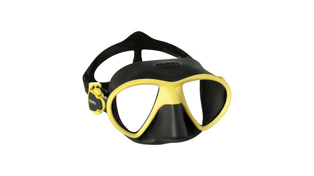 Máscara de apnea Mares X-Free, color negro-amarillo
