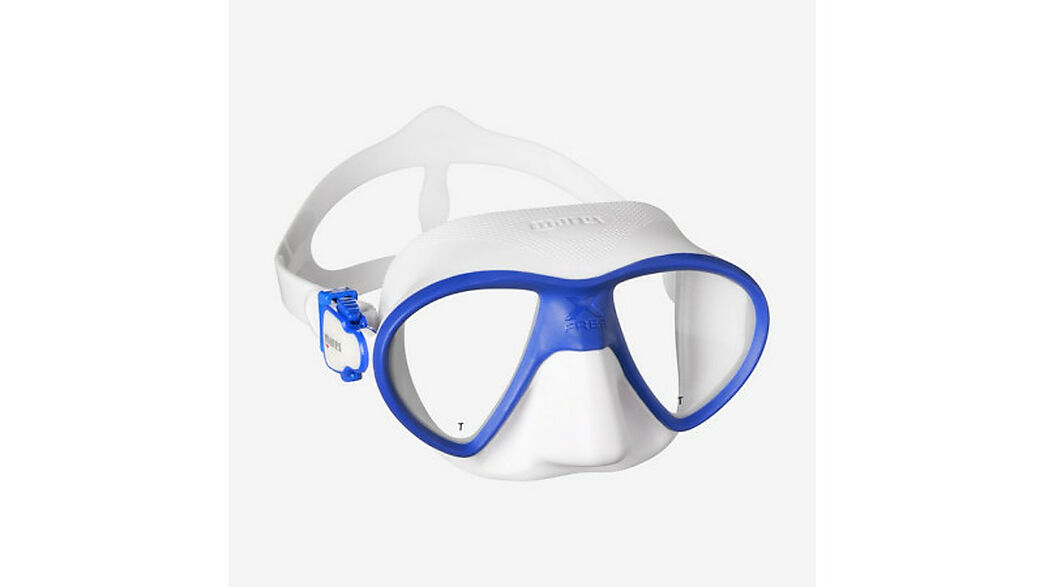 Máscara de apnea Mares X-Free, color blanco-azul