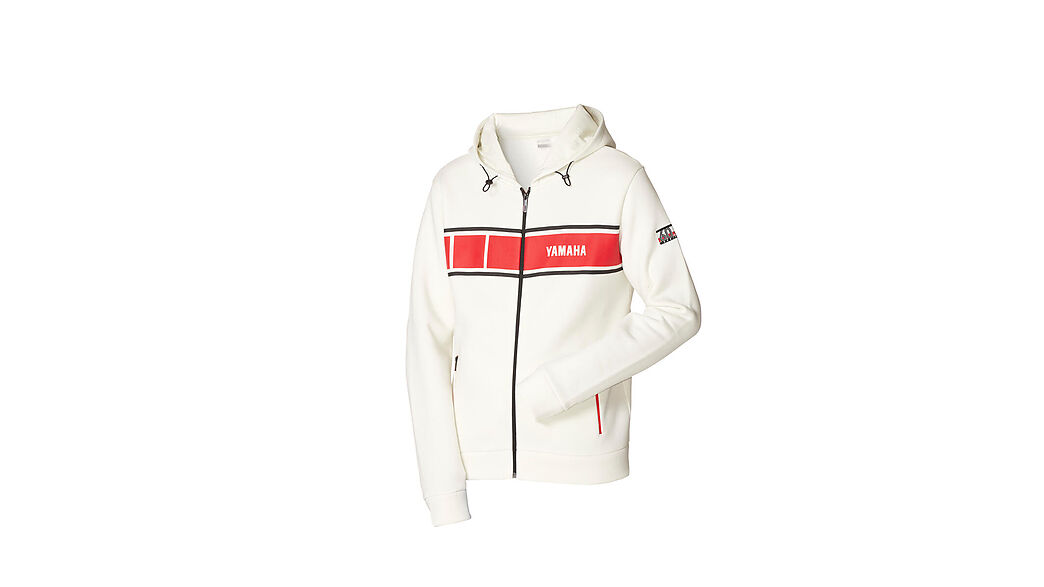 Lassdive Shop - Blouson hoodie Yamaha 60 anniversarie blanc