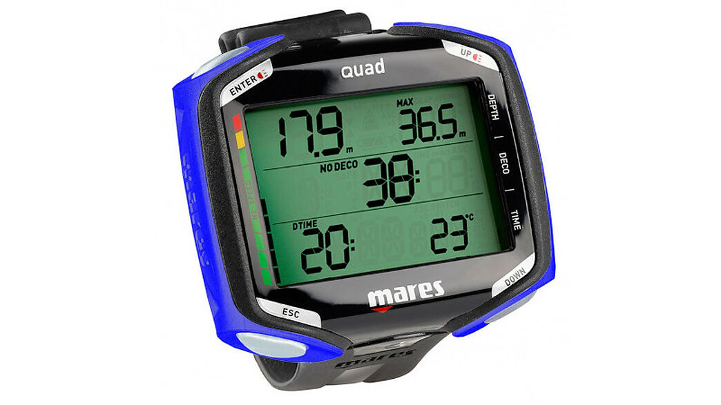 Lassdive Shop - Computer for scuba diving Mares Quad blue