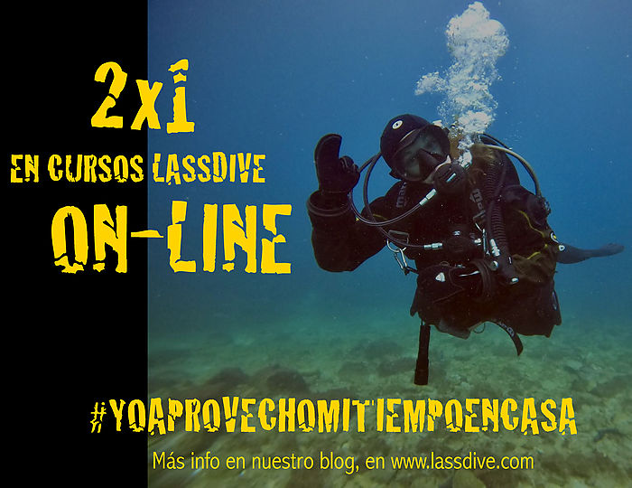 2x1 special deal with your Lassdive's on-line scuba diving course