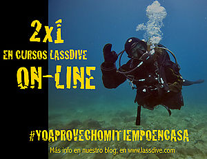 2x1 special deal with your Lassdive's on-line scuba diving course
