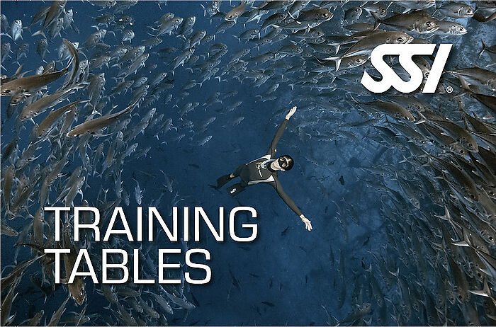 Training Tables SSI freediving Specialty course in Costa Brava
